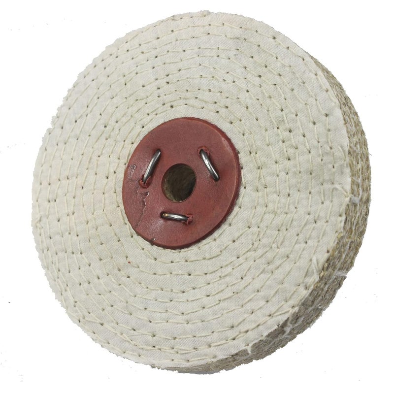 JUNLIXN 6" x 1" Spiral Sewn Rigid Sisal Buffing Wheel - 5/8 Inch Arbor Hole Rigid Sisal Buffing Polishing Wheel for Bench Grinder, Die Grinder - Image 1